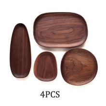 Load image into Gallery viewer, Whole Solid Wood Pan Plate Fruit Plate Set