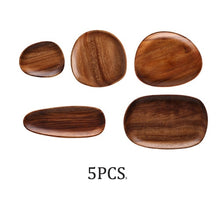 Load image into Gallery viewer, Whole Solid Wood Pan Plate Fruit Plate Set
