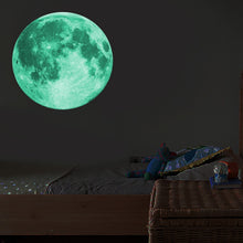 Load image into Gallery viewer, 30cm Luminous Moon 3D Wall Sticker For Rooms