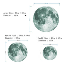 Load image into Gallery viewer, 30cm Luminous Moon 3D Wall Sticker For Rooms
