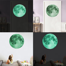 Load image into Gallery viewer, 30cm Luminous Moon 3D Wall Sticker For Rooms
