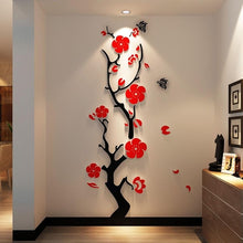 Load image into Gallery viewer, Plum Flower 3D Acrylic Wall Stickers
