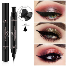 Load image into Gallery viewer, 2 In1 Eyeliner Stamp Liquid Pencil Makeup
